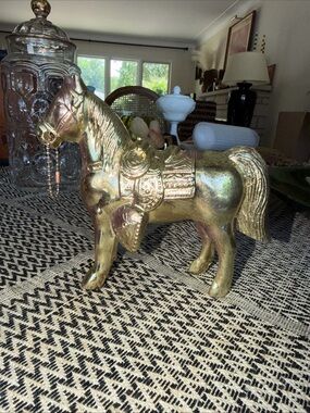 Antique-metal Horse Figurine